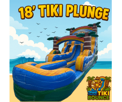 18 Ft.  TIKI Plunge DUAL LANE Water Slide